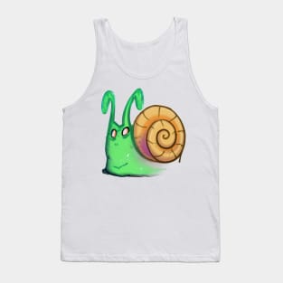 Cute Snail Drawing Tank Top